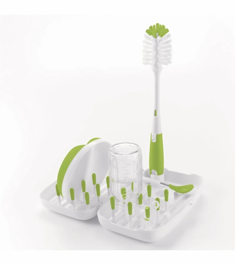 OXO Tot On-The-Go Drying Rack And Bottle Brush - Green 5 OXO Tot On-The-Go Drying Rack And Bottle Brush - Green - Image 3