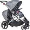 Phil & Teds Voyager Double Stroller - Charcoal Marl