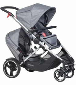 Phil & Teds Voyager Double Stroller - Charcoal Marl