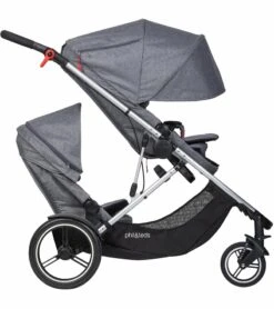 Phil & Teds Voyager Double Stroller - Charcoal Marl -Graco Store phil teds voyager double stroller charcoal marl 169