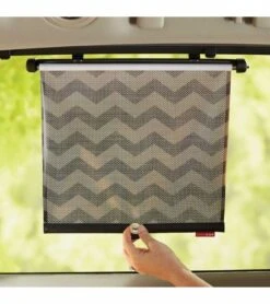 Skip Hop On The Go Style Drive Window Shade 2PK - Tonal Chevron