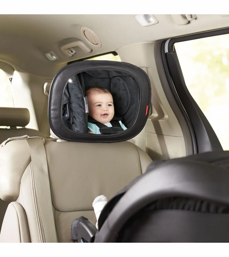 Skip Hop On The Go Style Driven Back Seat Vehicle Mirror - Tonal Chevron 5 Skip Hop On The Go Style Driven Back Seat Vehicle Mirror - Tonal Chevron - Image 3