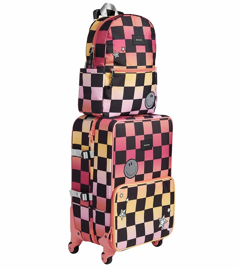 State Bags Logan Suitcase - Pink Checkerboard 7 State Bags Logan Suitcase - Pink Checkerboard - Image 5