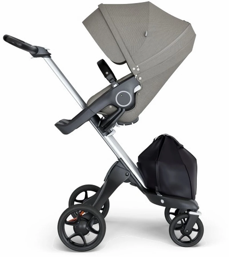 Stokke V6 Xplory Stroller - Brushed Grey/Silver/Black 3 Stokke V6 Xplory Stroller - Brushed Grey/Silver/Black