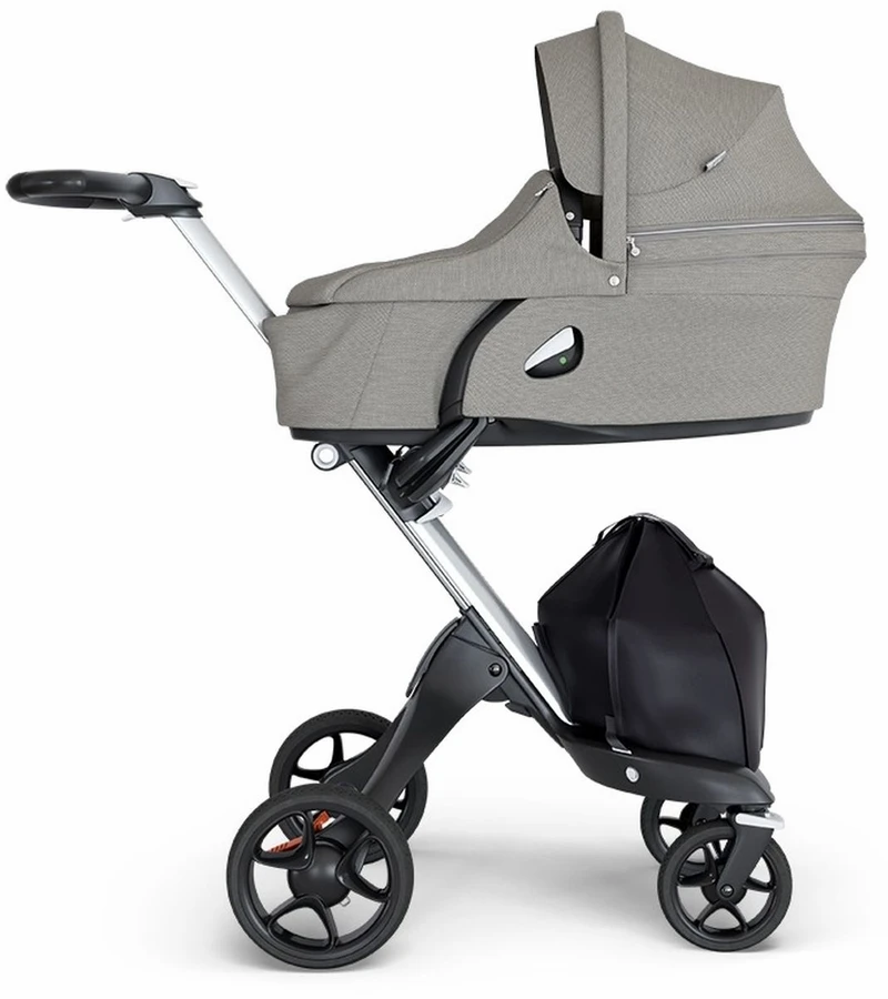 Stokke V6 Xplory Stroller - Brushed Grey/Silver/Black 4 Stokke V6 Xplory Stroller - Brushed Grey/Silver/Black - Image 2