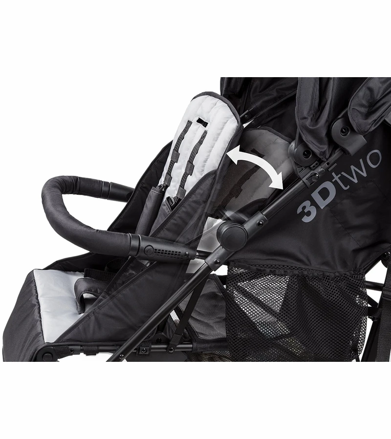 Summer Infant 3Dtwo Double Stroller - Black/Gray 6 Summer Infant 3Dtwo Double Stroller - Black/Gray - Image 4