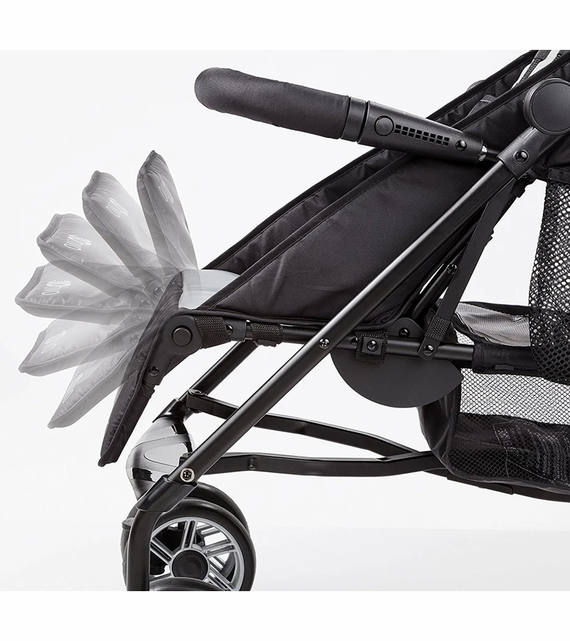 Summer Infant 3Dtwo Double Stroller - Black/Gray 7 Summer Infant 3Dtwo Double Stroller - Black/Gray - Image 5