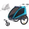 Thule Coaster XT Bicycle Trailer + Rain Cover Bundle - Blue -Graco Store thule coaster xt bicycle trailer rain cover bundle blue 142