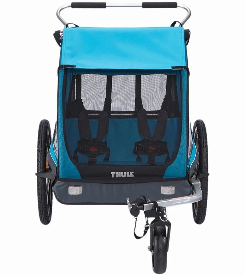 Thule Coaster XT Bicycle Trailer + Rain Cover Bundle - Blue 4 Thule Coaster XT Bicycle Trailer + Rain Cover Bundle - Blue - Image 2