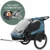 Thule Courier Bicycle Trailer + Pet Kit Bundle - Aegean Blue -Graco Store thule courier bicycle trailer pet kit bundle aegean blue 147