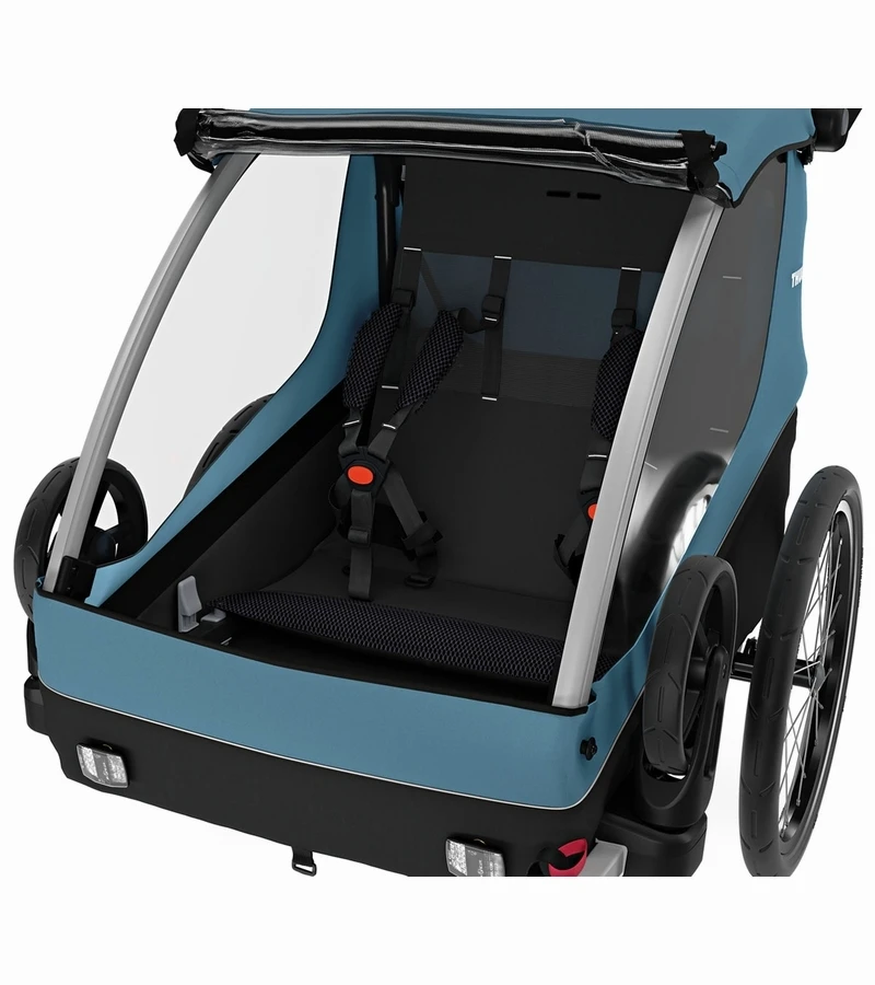 Thule Courier Bicycle Trailer + Pet Kit Bundle - Aegean Blue 4 Thule Courier Bicycle Trailer + Pet Kit Bundle - Aegean Blue - Image 2