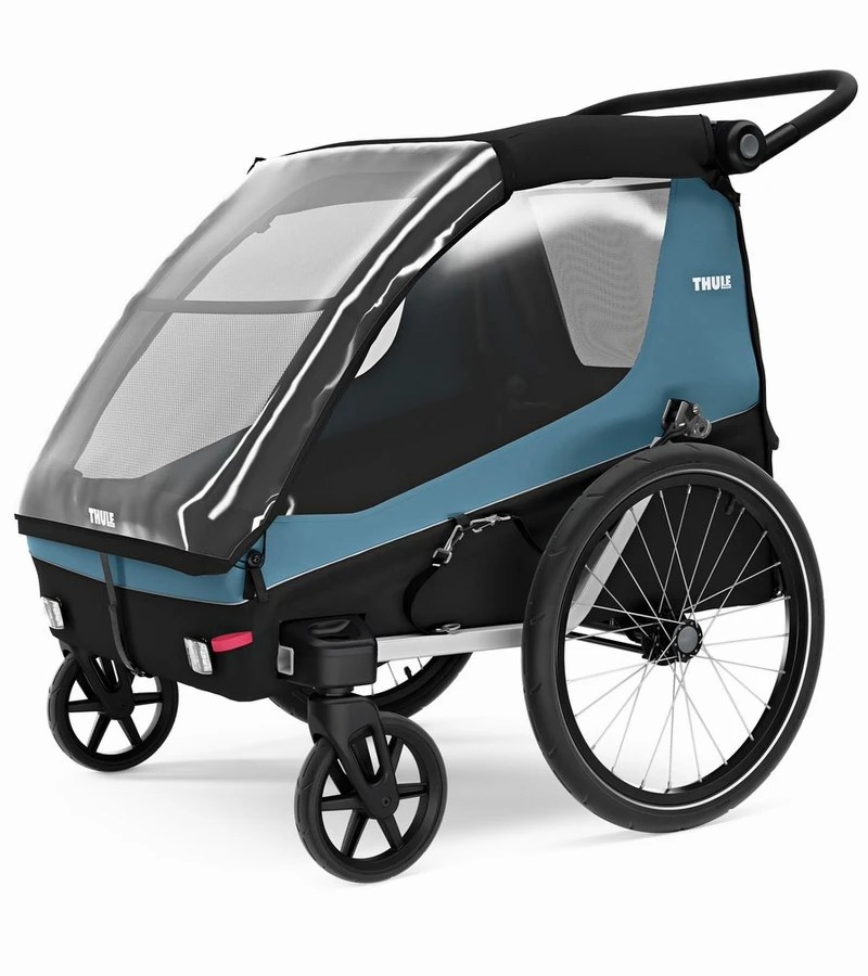 Thule Courier Bicycle Trailer + Pet Kit Bundle - Aegean Blue 7 Thule Courier Bicycle Trailer + Pet Kit Bundle - Aegean Blue - Image 5