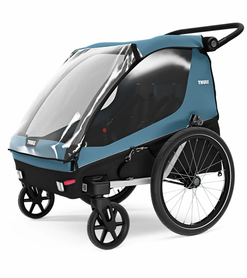 Thule Courier Bicycle Trailer + Stroller - Aegean Blue 4 Thule Courier Bicycle Trailer + Stroller - Aegean Blue - Image 2