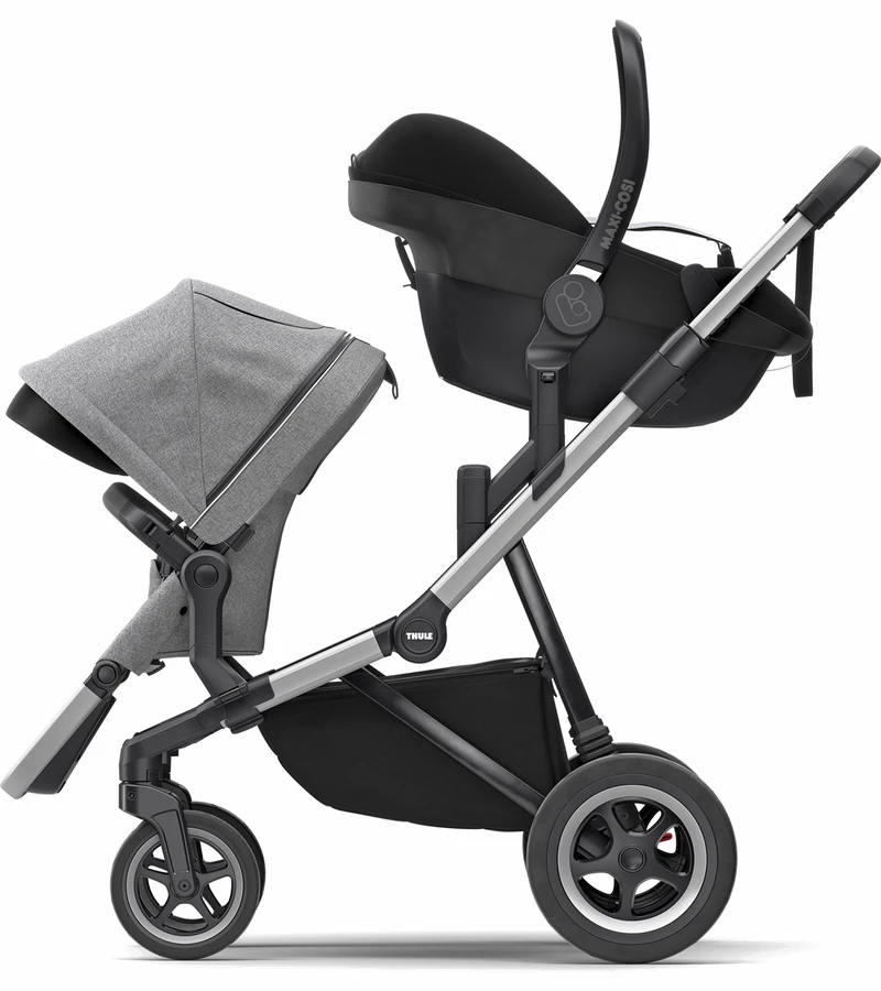 Thule Sleek Stroller - Grey Melange 6 Thule Sleek Stroller - Grey Melange - Image 4