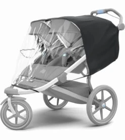 Thule Urban Glide 2 Double Jogging Stroller + Essentials Bundle - Jet Black -Graco Store thule urban glide 2 double jogging stroller essentials bundle jet black 98