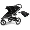 Thule Urban Glide 2 Double Jogging Stroller + Organizer Sport Double Bundle - Jet Black -Graco Store thule urban glide 2 double jogging stroller organizer sport double bundle jet black 68