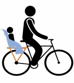 Thule Yepp Maxi EasyFit Rack Mounted Child Bike Seat - Orange -Graco Store thule yepp maxi easyfit rack mounted child bike seat orange 100