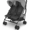 UPPAbaby G-LINK V2 Side By Side Double Stroller - Greyson (Charcoal Melange / Carbon) -Graco Store uppababy g link v2 side by side double stroller greyson charcoal melange carbon 52