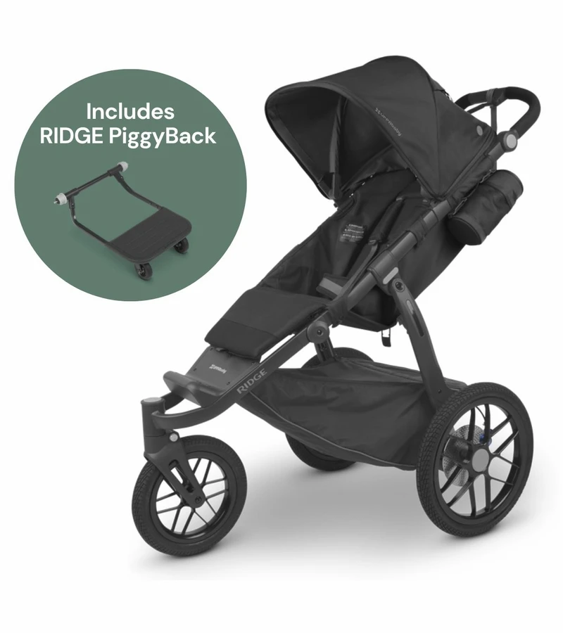 UPPAbaby Ridge Jogging Stroller + PiggyBack Ride-Along Bundle - Jake (Charcoal / Carbon) 3 UPPAbaby Ridge Jogging Stroller + PiggyBack Ride-Along Bundle - Jake (Charcoal / Carbon)