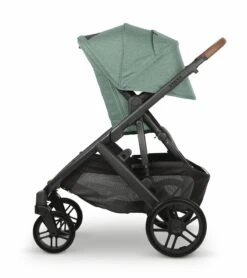 UPPAbaby VISTA V2 Single-to-Double Stroller - Gwen (Green Melange / Carbon / Saddle Leather) -Graco Store uppababy vista v2 single to double stroller gwen green melange carbon saddle leather 70