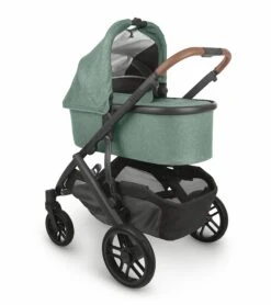 UPPAbaby VISTA V2 Single-to-Double Stroller - Gwen (Green Melange / Carbon / Saddle Leather) -Graco Store uppababy vista v2 single to double stroller gwen green melange carbon saddle leather 72