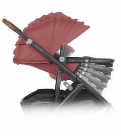 UPPAbaby Vista V2 Single-to-Double Stroller - Lucy (Rosewood Melange / Carbon / Saddle Leather) -Graco Store uppababy vista v2 single to double stroller lucy rosewood melange carbon saddle leather 152
