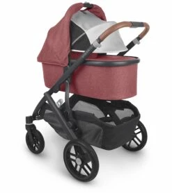 UPPAbaby Vista V2 Single-to-Double Stroller - Lucy (Rosewood Melange / Carbon / Saddle Leather) -Graco Store uppababy vista v2 single to double stroller lucy rosewood melange carbon saddle leather 155
