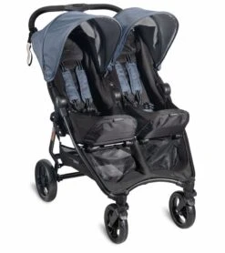Valco Baby Slim Twin Side By Side Double Stroller - Glacier -Graco Store valco baby slim twin side by side double stroller glacier 24